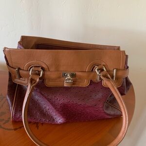 Elegant Apt.9 Brown and Burgundy Women's Handbag, in excellent condition,